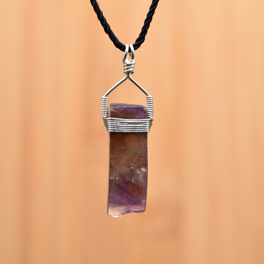 Beautiful amethyst wire wrapped pendent